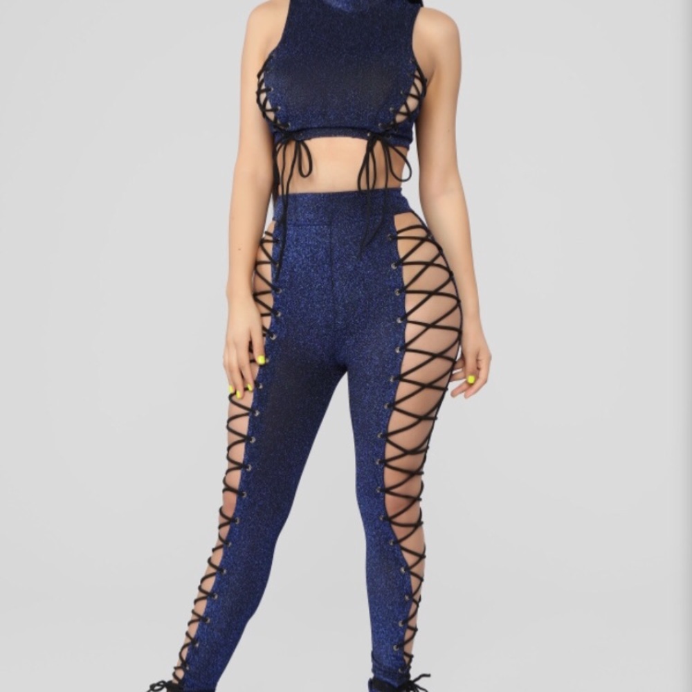 Blue sparkle 2 piece set